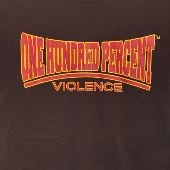 Gildan Other - Gildan Black Tee with lonsdale style “One Hundred Percent Violence”